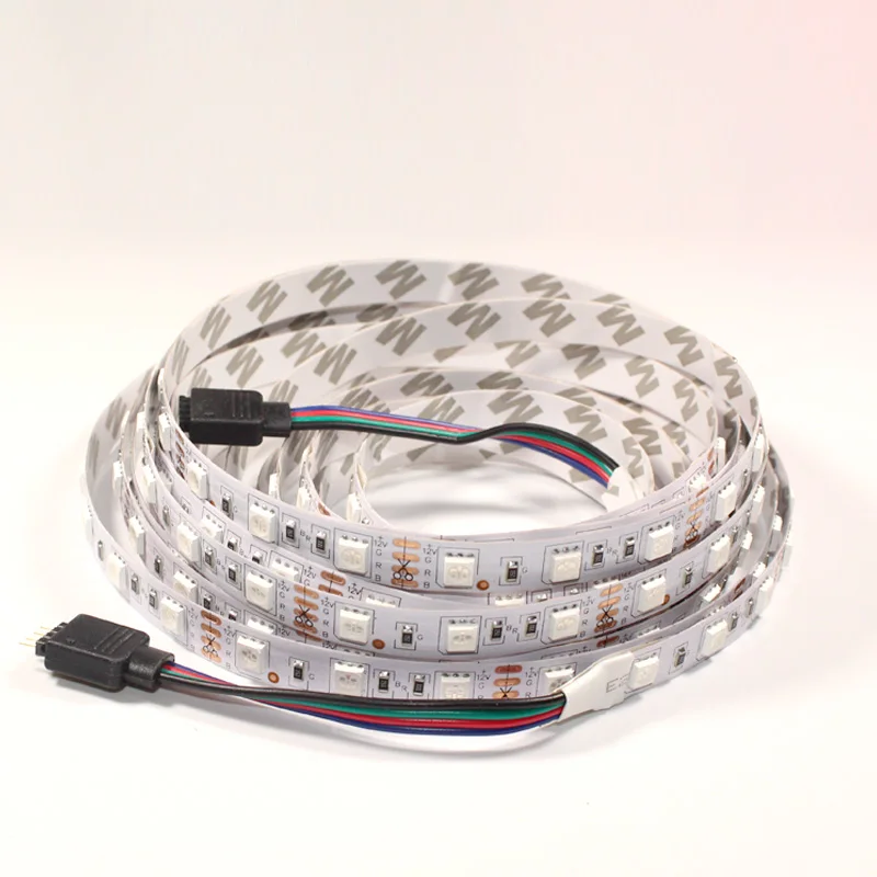 5050 2835 rgb rgbw светодиодный светильник Водонепроницаемая 12 В 0,5 м 1 м 5 м Гибкий Светильник для ПК неоновая светодиодная Диодная лента