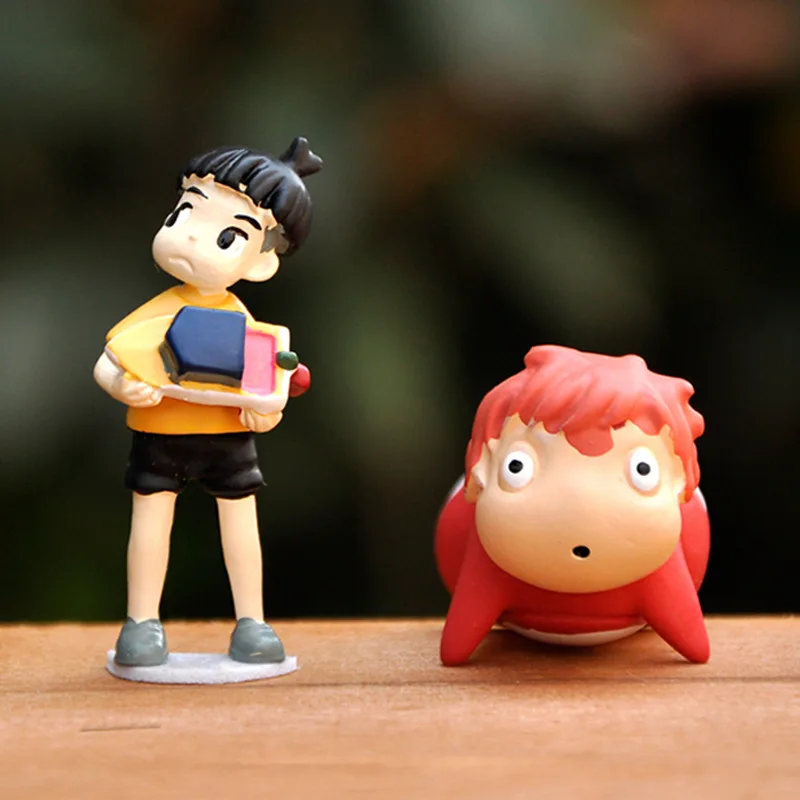 2020 4 шт./компл. Ponyo на скале Аниме Фигурка героя игрушки ручной работы качество