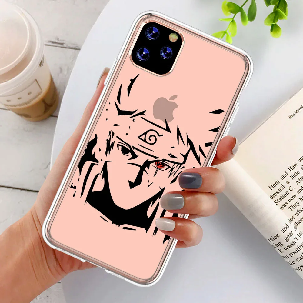 

Hot Anime Naruto Uzumaki Sasuke kakashi Clear Phone Case For iPhone 11 12 Pro Max 8 7 6 6S Plus XR X XS Max SE 2020 Cover