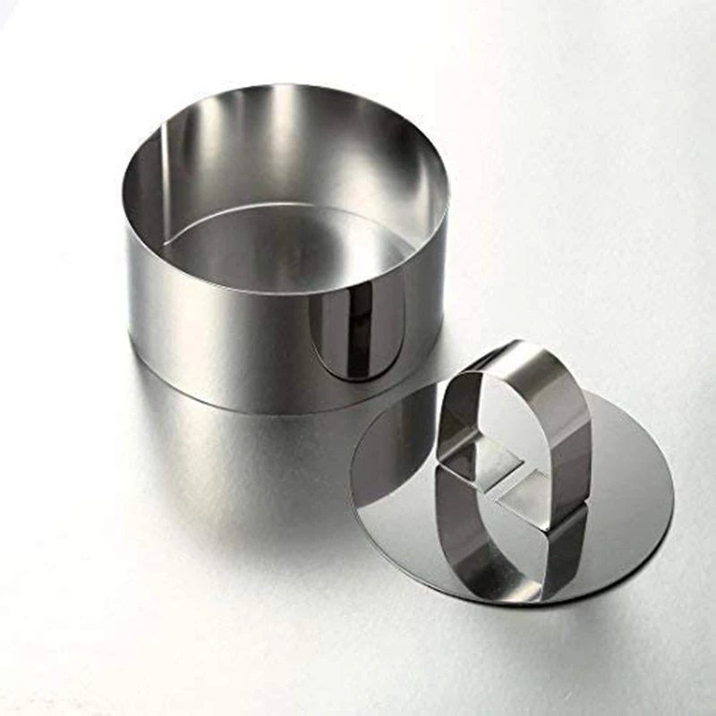 Кольца для Мусса из нержавеющей стали круглая форма торта с толкателем диаметр 8