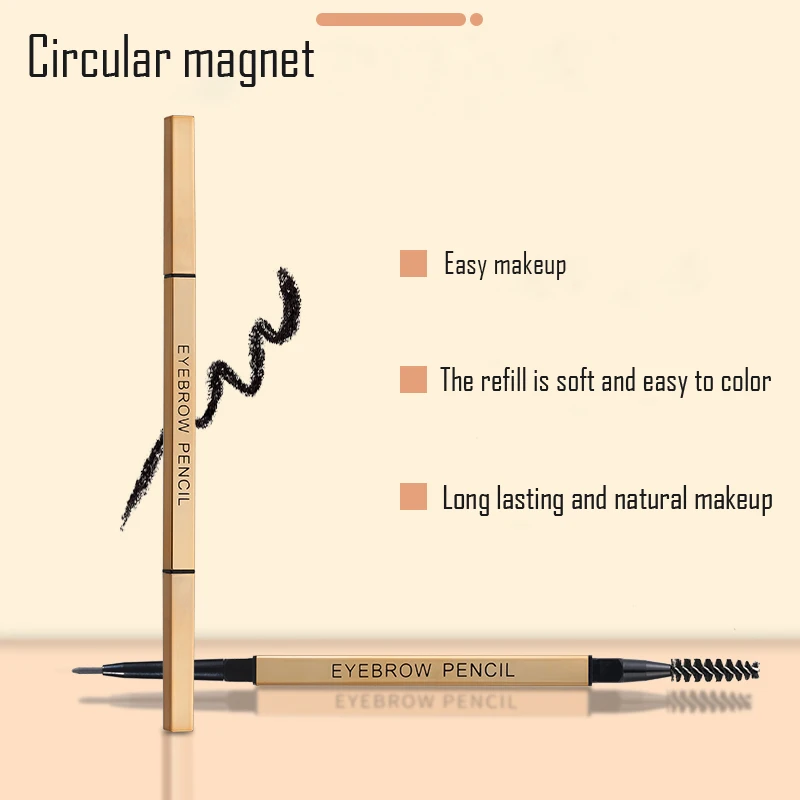 

Small gold chopsticks ultra-fine triangle eyebrow pencil set long-lasting waterproof golden brown eyeliner eyebrow makeup
