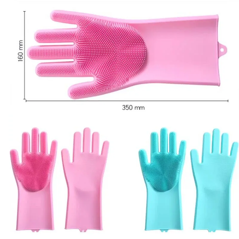 

Multifunctional Kitchen Durable Dishwashing Gloves Rubber Latex Waterproof Clean Insulation Gloves