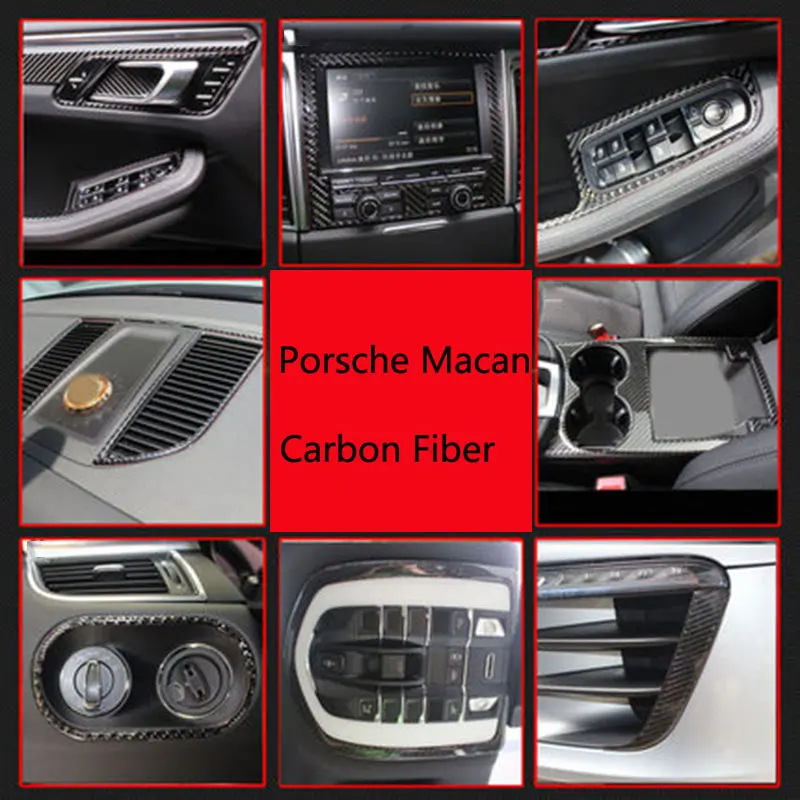 

Interior Modification Of Carbon Fiber Gear Control Car Stickers Day Lantern Underwire Door Panel Trim For Porsche Macan