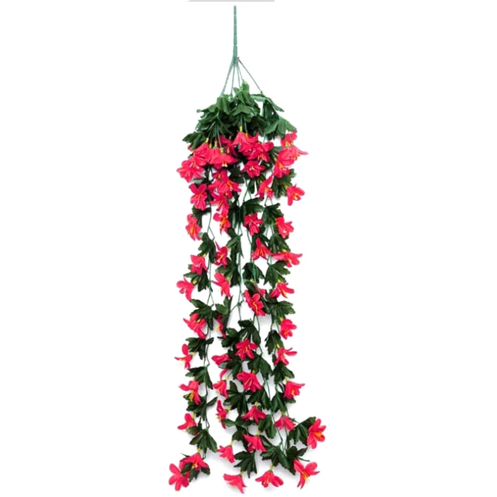 

Artificial Flowers Vine Artificial Lily Orchid Flower Wall Decor Hanging Silk Flower Fake Flower Party Wedding Decoration