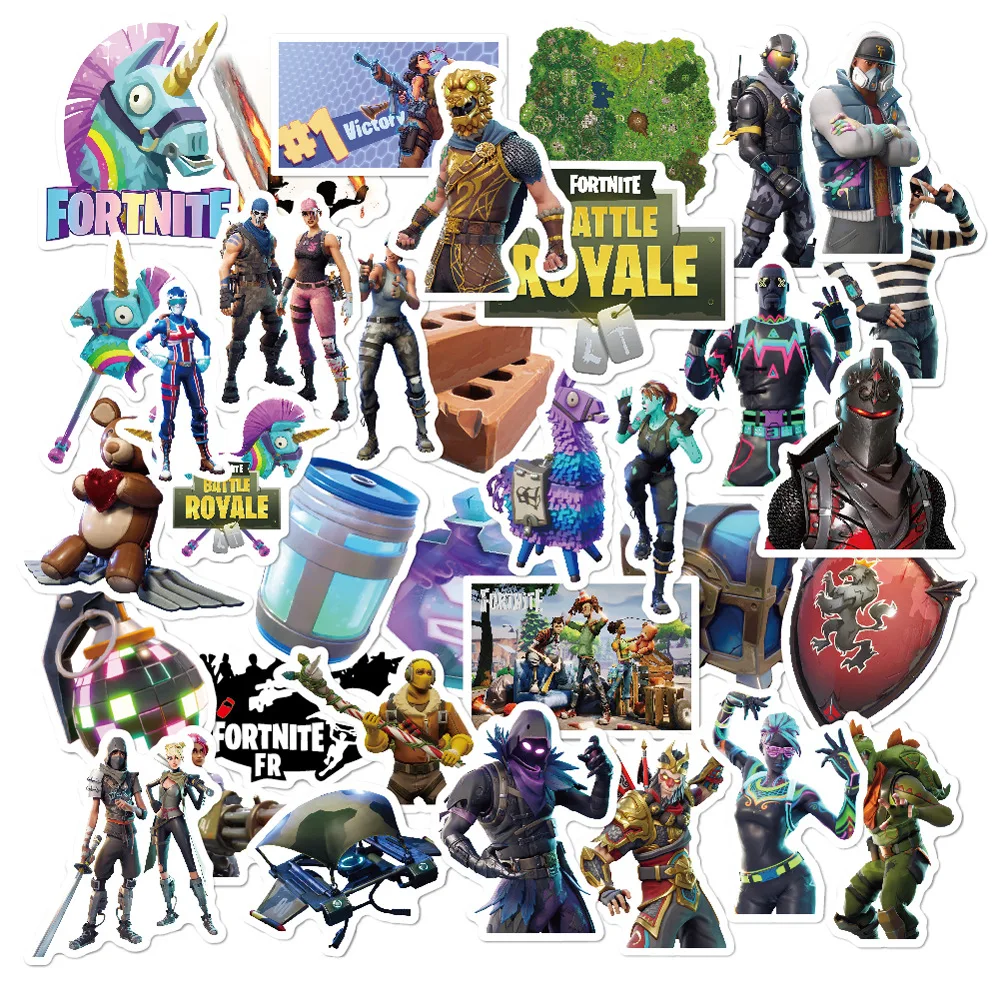 104 шт./компл. не повторяющийся стикер Fortnite набор игрушек игра Дорожный