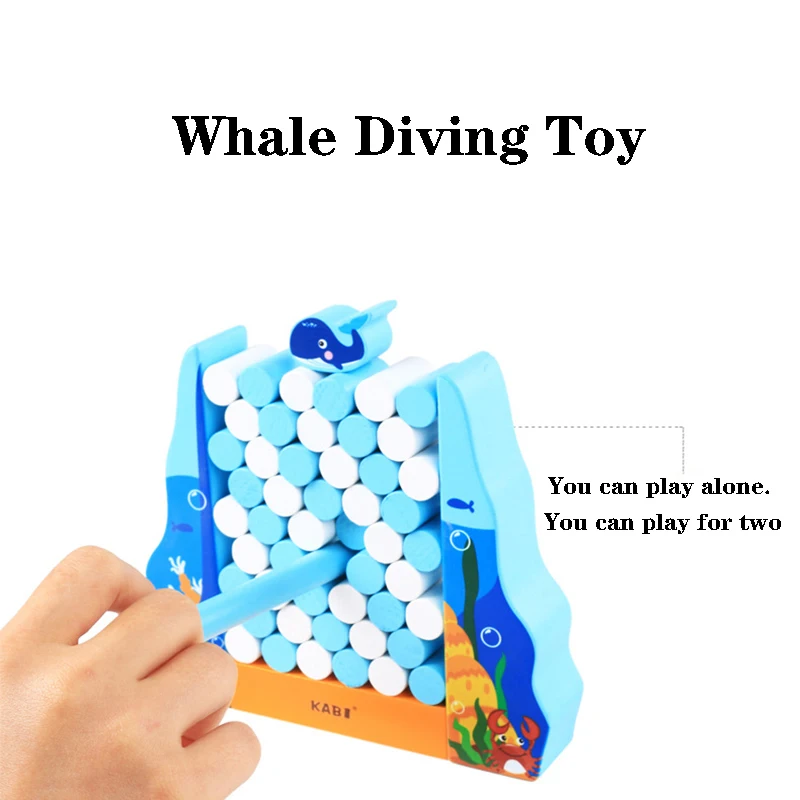 

Hot Sell Whale Building Blocks Jenga Game Toy Parent-child Interactive Learning Balance Building Blocks Puzzle Toys As Kids Gift