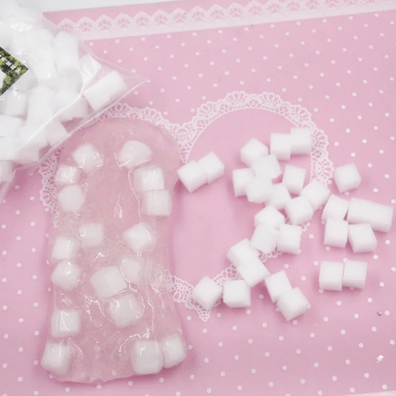 6 г/пакет 10*10 мм кубики желе для слайма/желейного кубика прозрачная слизь игрушки