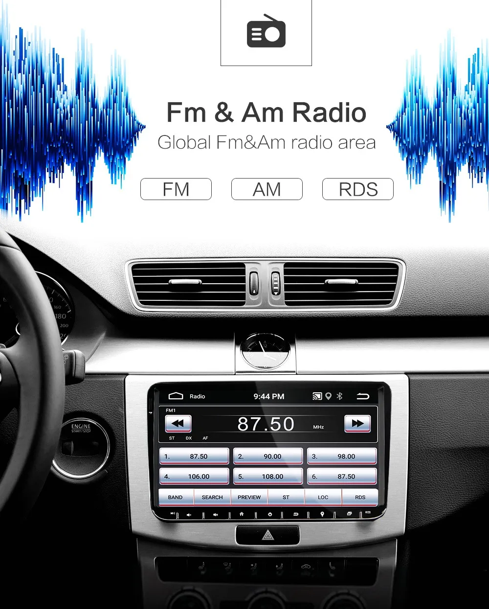 Android 9,0 2Din для VW/Volkswagen/Golf/Polo/Tiguan/Passat/b7/b6/leon/Skoda/Octavia автомобильный Радио gps 2 DIN Автомобильный мультимедийный плеер