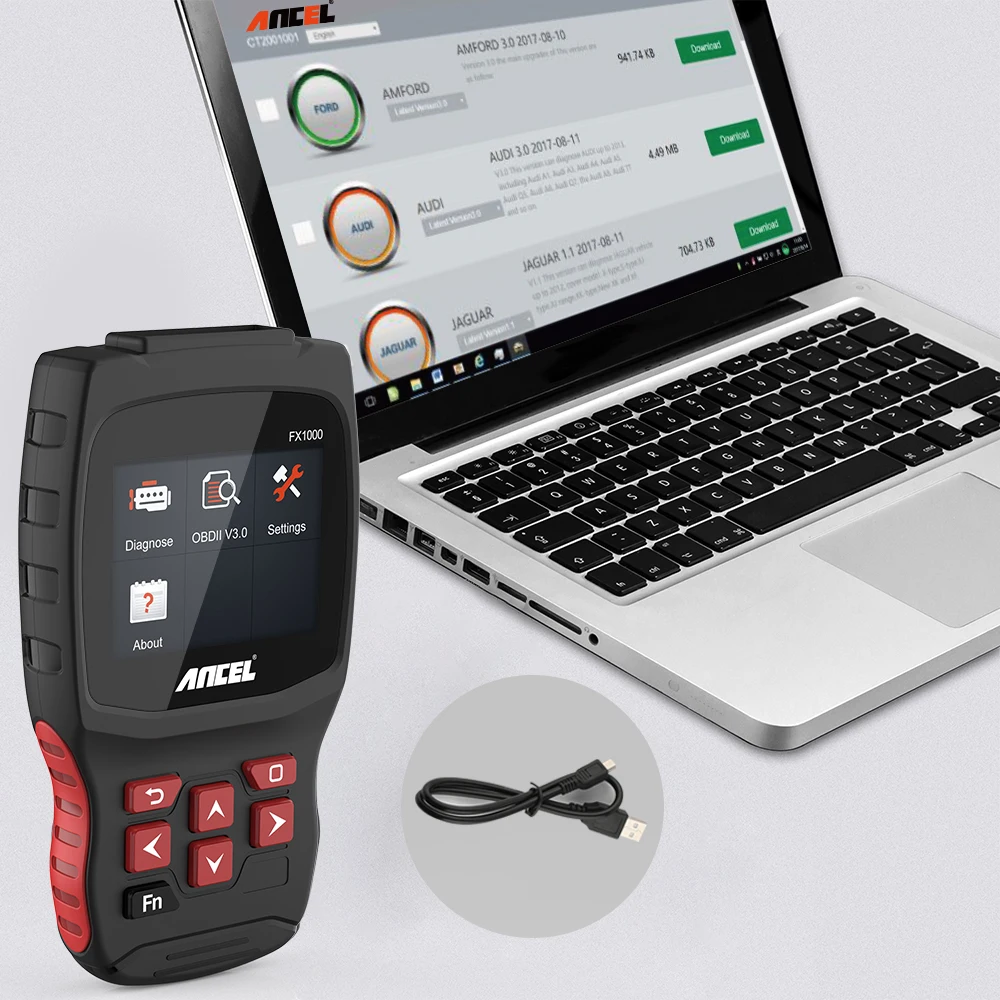 Диагностический инструмент Ancel FX1000 Obd 2 профессиональный сканер OBD2 для BMW Benz VW Audi