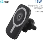 DCAE 15 Вт Беспроводное Автомобильное магнитное зарядное устройство для iPhone13 12 Pro Max Mini Qi Быстрая зарядка крепление на вентиляционное отверстие магнитный держатель для телефона зарядное устройство s