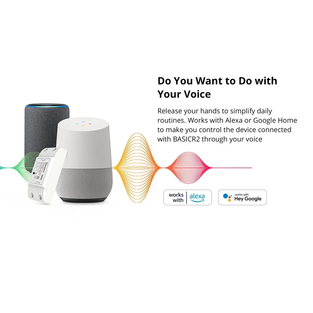 Пульт дистанционного управления SONOFF BasicR2 RFR2 ETL Wi-Fi поддержка Alexa Google Home |