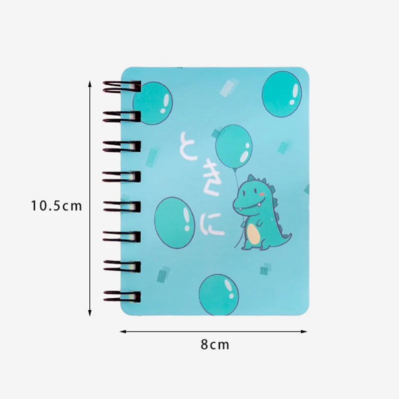 A7 мультфильм портативный мини катушки Блокнот Твердая Обложка милый динозавр