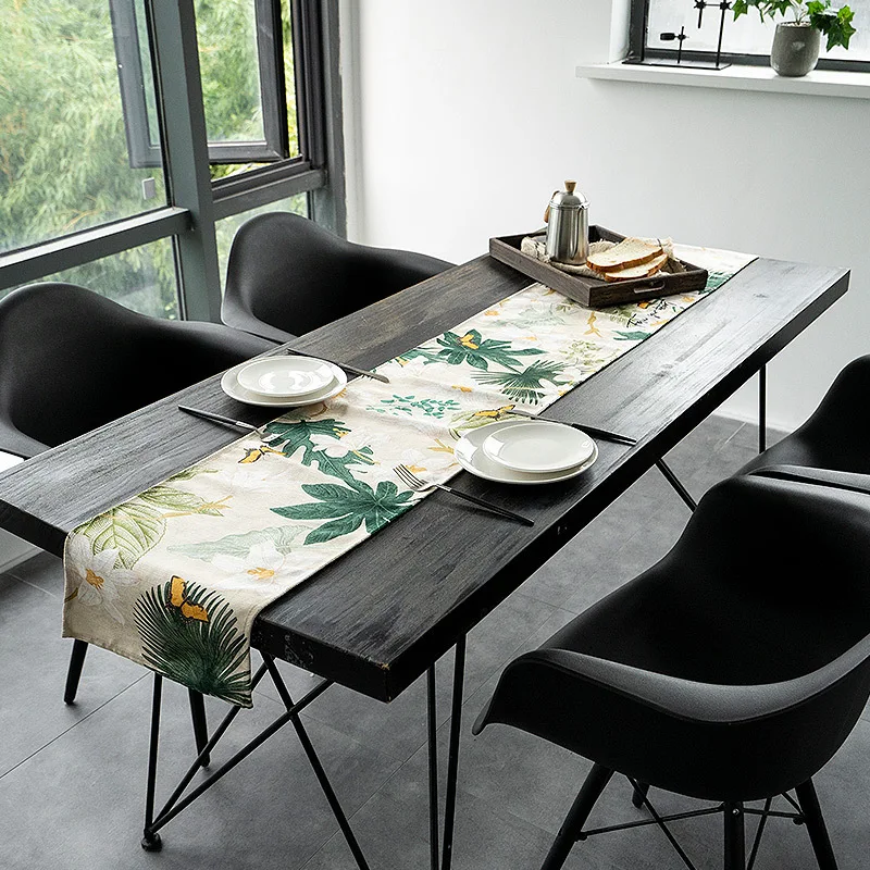 Современный простой американский настольный бегун синель Водонепроницаемый