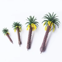 20pcsset miniatures small coconut tree architectural building railway scenery kit scale model train trees accessories material