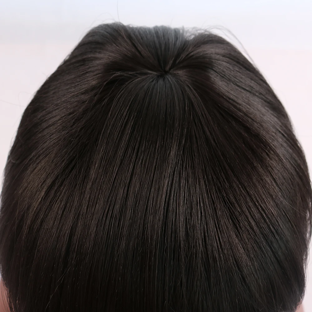 

Short Straight Wigs Ombre Brown Synthetic Hair Wigs with Bangs for Black Women Daily Cosplay Heat Resistant Natural Hair Wigs