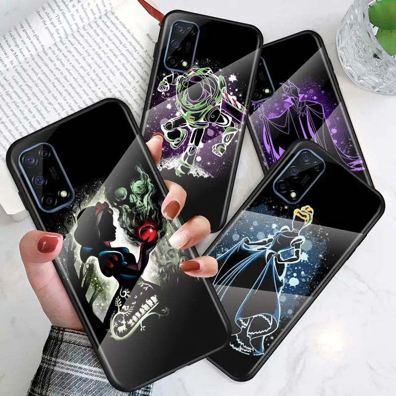 

Tempered Glass Cover Disney Princess For OPPO A9 2020 A52 Find X2 Lite Realme 7 7i 6 5 Pro C3 XT Phone Case Shell