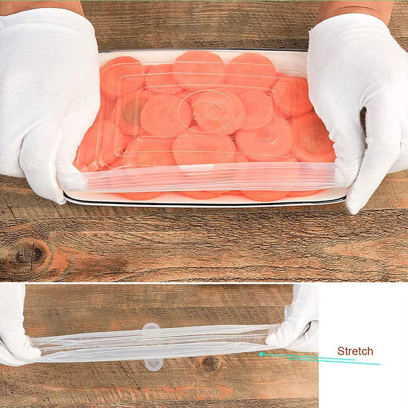 Квадратные силиконовые эластичные крышки 6 упаковок для пищевых продуктов не