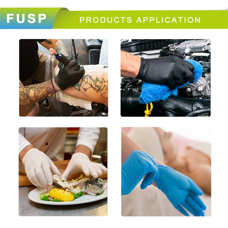 Одноразовые нитриловые перчатки FSUP шт. рабочие для готовки еды Универсальные