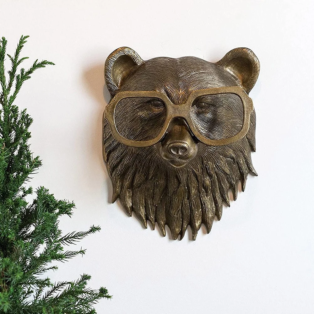 Декоративная настенная скульптура в виде головы животного декор для стен кролик