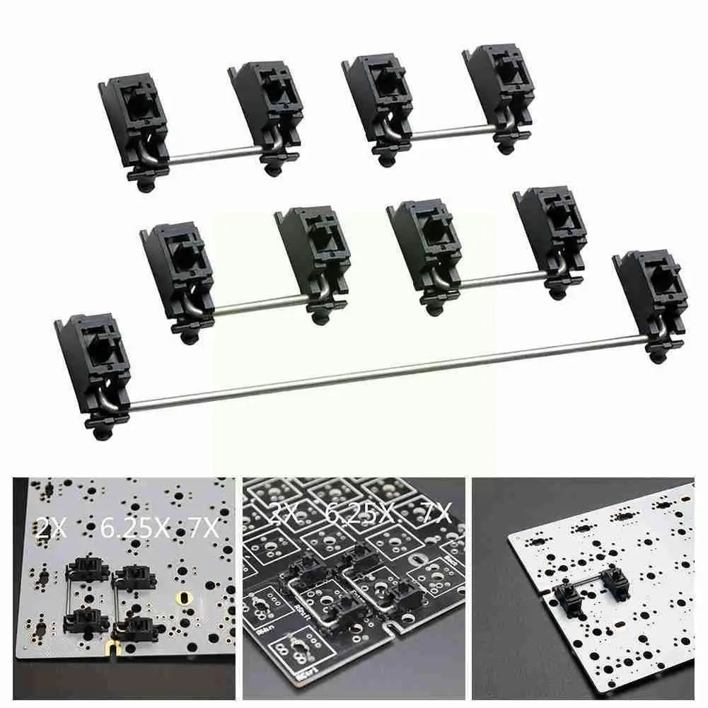 

5/8 шт. по индивидуальному заказу, печатная плата, спутниковая ось для CHERRY OEM, черный механический модификатор, устанавливаемый на клавиатуру ...