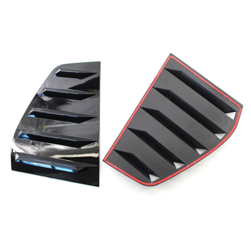

For-GOLF 6 MK6-R 2010-2014 Rear Side Window Louver Sun Shade Cover Trim Glossy Black
