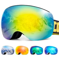 detachable strap magnetic frameless ski goggles snow glasses men uv400 anti fog snowboard skiing women sunglasses outdoor sports
