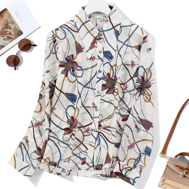 Женская рубашка с длинным рукавом и пуговицами размеры L XL | одежда