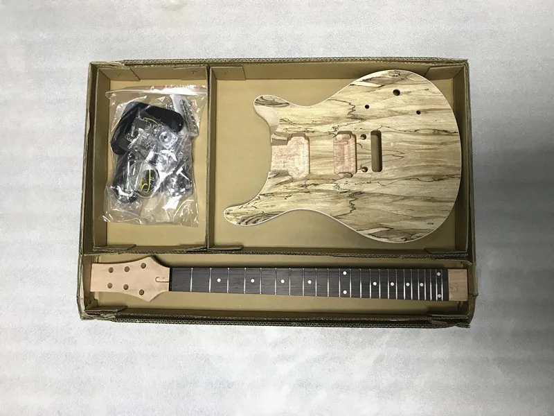 Незавершенный твердый корпус из красного дерева DIY PRS электрогитара наборы со всеми Hardwares