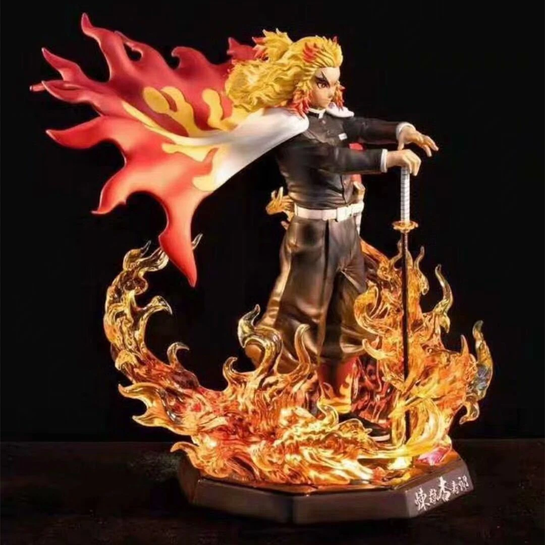 

Экшн-фигурки демонов Slayer Rengoku Kyoujurou, ПВХ, 23 см, игрушки GK, аниме Kimetsu No Yaiba, ПВХ статуэтка, игрушка