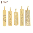 Модные подвески JUYA с надписью LOVE, подвеска с алфавитом для изготовления ювелирных изделий сделай сам, ожерелье ручной работы, аксессуары, компоненты для изготовления