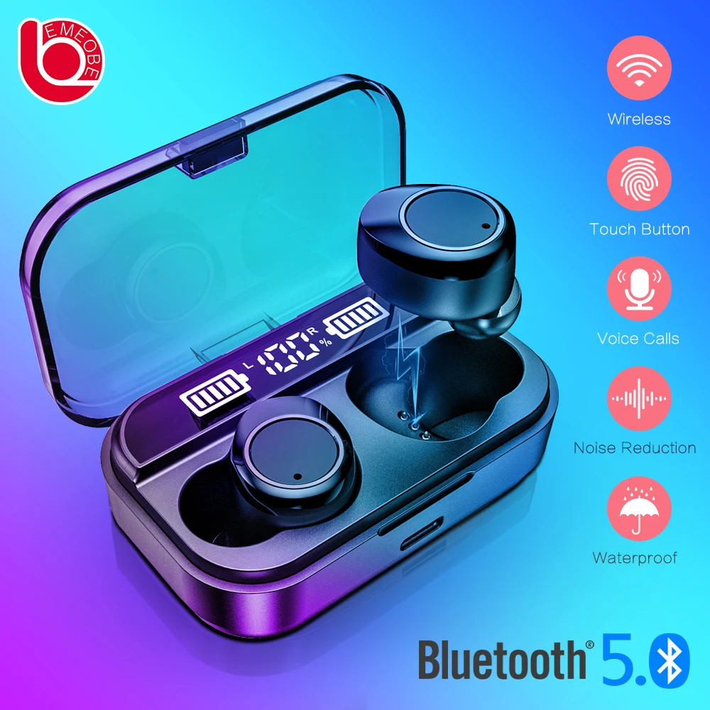 Мини TWS Bluetooth наушники EMEOBE X11 Беспроводные спортивные для бега с басами Iphone Xiaomi Huawei