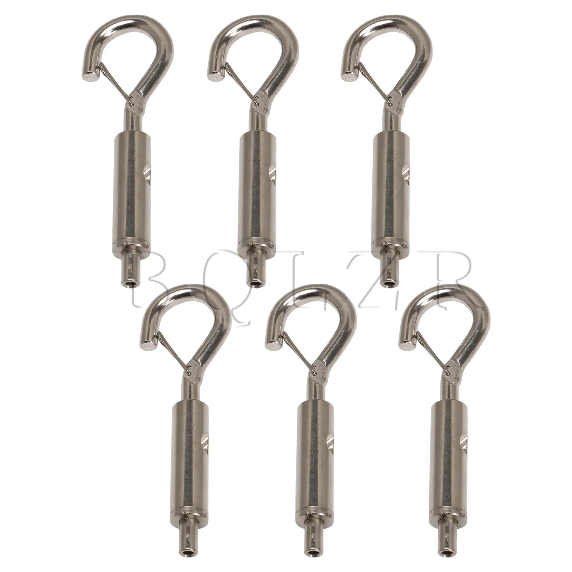 

BQLZR 6Pcs Portable Hook and Eye Turnbuckles for 1.5-2mm Stainless Steel Rope