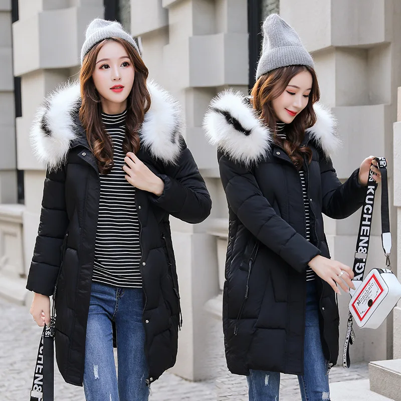 Abrigos Mujer Invierno 2019 новая Парка хлопковая стеганая куртка с капюшоном теплая зимняя