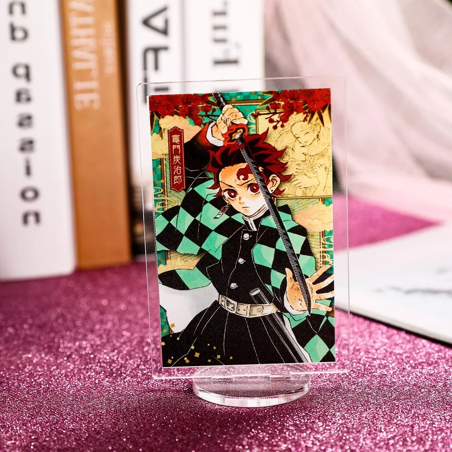 Anime Demon Slayer Kimetsu no Yaiba Stand Board Kamado Tanjirou Cosplay Cartoon Acrylic Desk Stand Board Decors 7.5x11.5cm