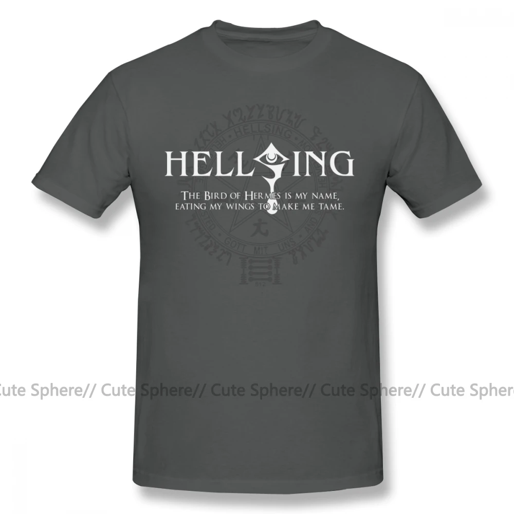Hellsing футболка чехол для телефона больше 1 футболка с коротким рукавом мужская футболка большая 100 Хлопок Забавный принт летняя футболка