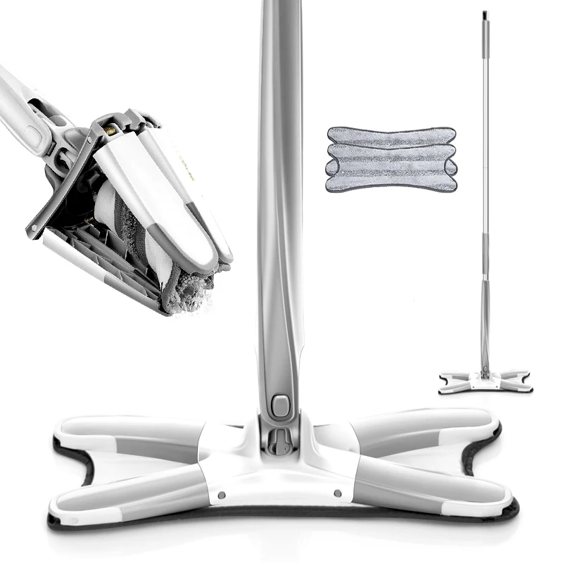 Швабра для пола X type из микрофибры с 3 шт. тканью швабры сменная мытья без рук