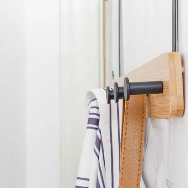 Бамбуковые дверные крепежные Крючки вешалка для одежды Полотенец брюк пальто