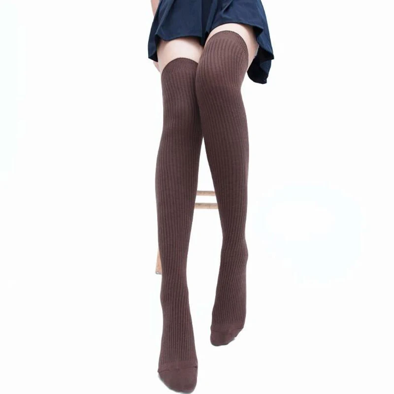 

Sexy Warm Long Cotton Stocking Over Knee Stocking Women Winter Knee High Thigh Knitted Stockings For Ladies Over The Knee Socks