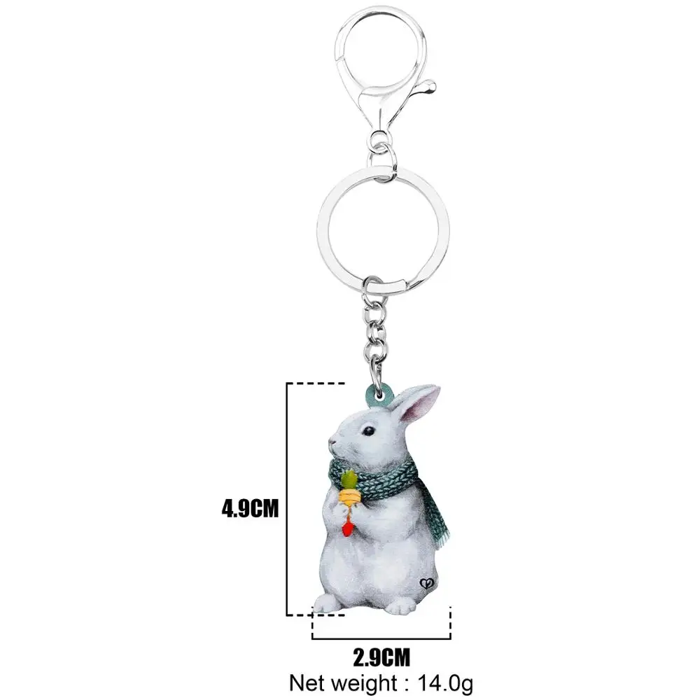 ARWA акриловый серый Пасхальный заяц кролик брелки животное брелок ювелирные