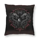 Тату-подушка с драконом и тигром, чехол, украшение, искусственная подушка, наволочка, подушка для автомобиля, двусторонняя печать