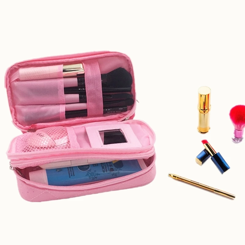 

Для женщин косметички для путешествий нейлоновый Профессиональный несесер, нарядная сумка для косметических принадлежностей маленькая Ки...