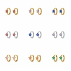 Женские серьги-кольца BOAKO18k, золотистыеСеребристые серьги, ювелирные украшения в подарок