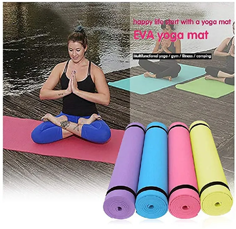 Коврики для йоги EVA 4 мм толстые Нескользящие фитнес-коврики Пилатес медитации