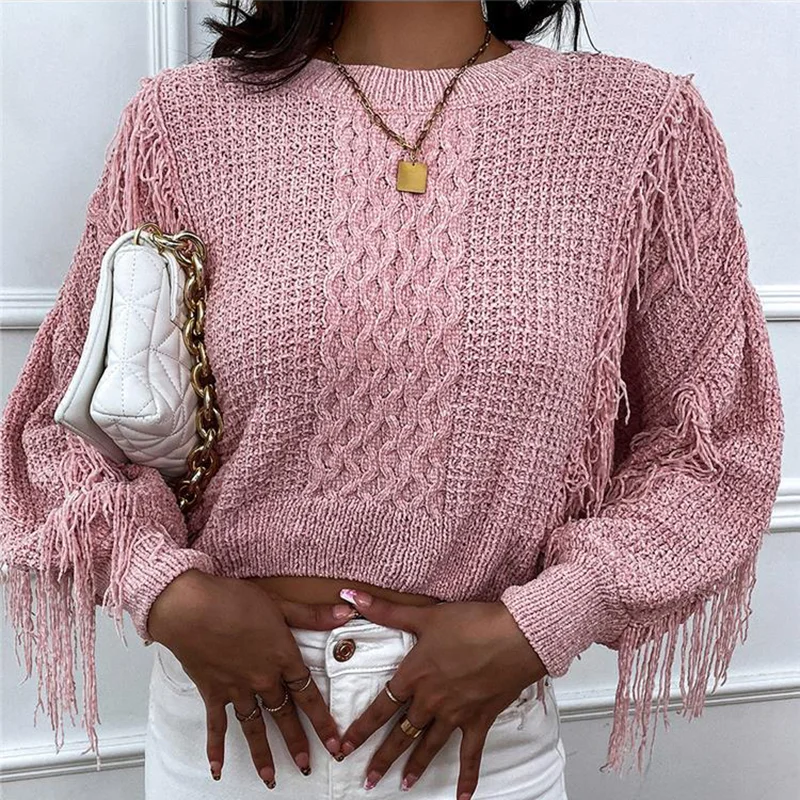 

Sweater Women Knitted New Simple Lazy Sexy Women Sweaters Leisure Elegant Sweaters Women Chic Casual Female Tops