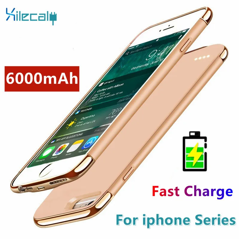 Чехол для аккумулятора iPhone X XS Max XR 6000 мАч чехол внешнего тонкое зарядное
