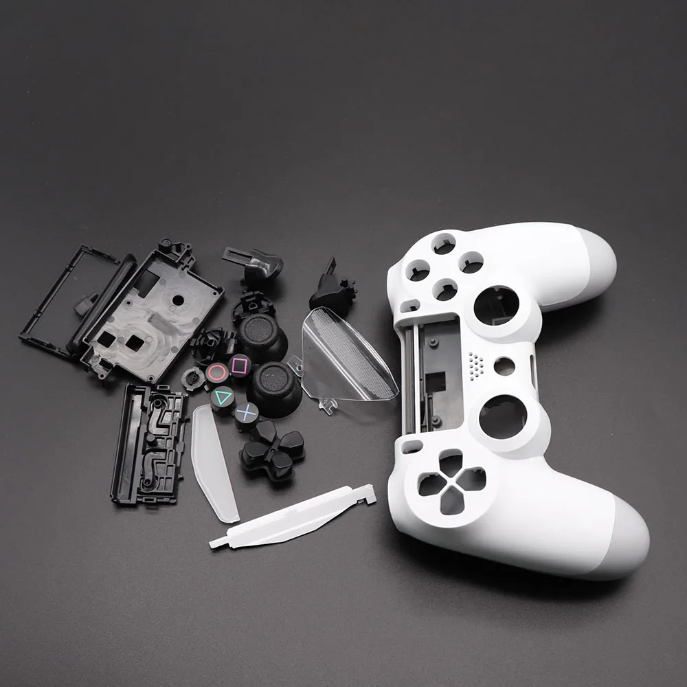 Белый гладкий полный комплект корпуса PS4 чехол сменный для контроллера Sony Playstation 4
