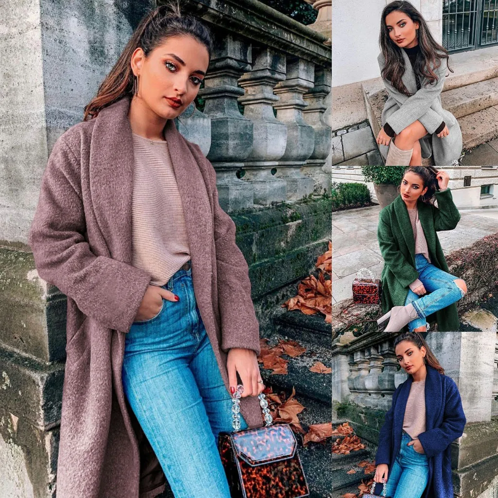 Новинка модные женские куртки SAGACE с длинным рукавом однотонное повседневное