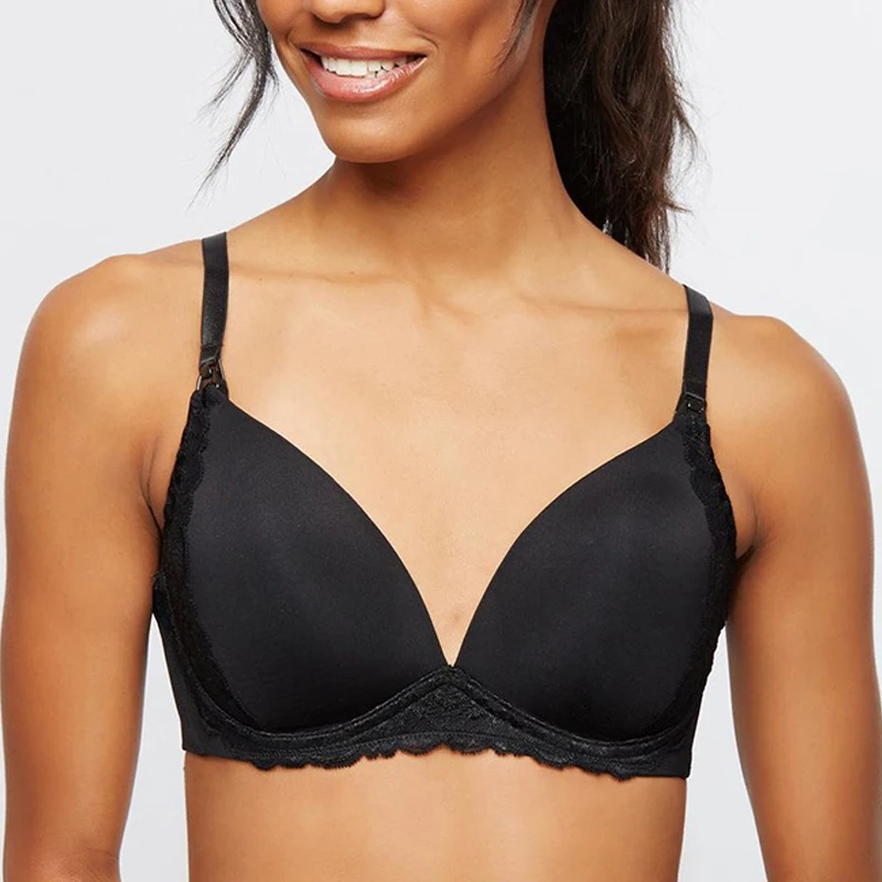 Удобное женское нижнее белье большого размера чашечки 3/4 кружевной край глубокий