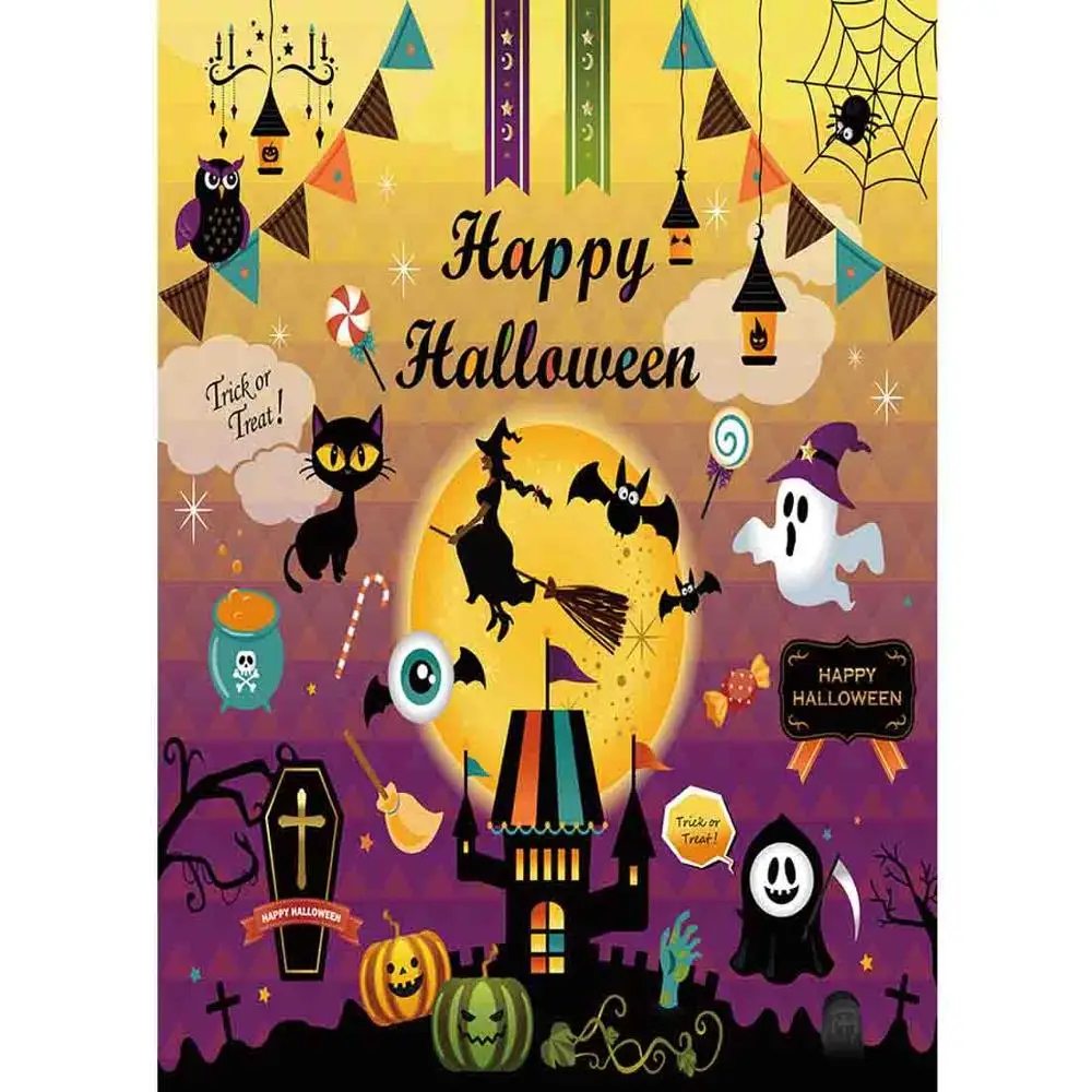

SHENGYONGBAO Art Fabric Custom Photography Prop Halloween day Wood planks theme Photo Studio Background YN-2611