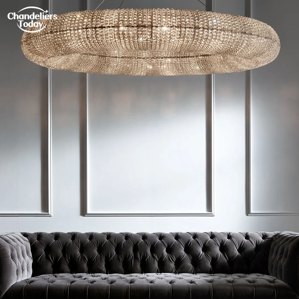 Заводская розетка роскошная винтажная RH Хрустальная Люстра Подвеска ореол